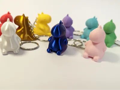 Chubby Dinosaur Keyring