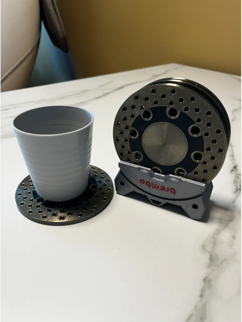 Brembo coaster with holder 4PCS