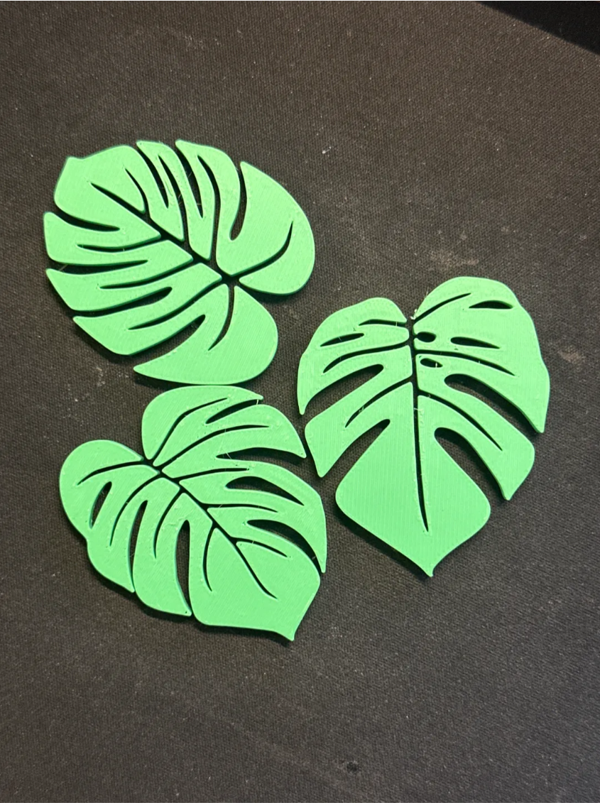 Monstera Leaf Coaster. Drinks Coasters 3PCS