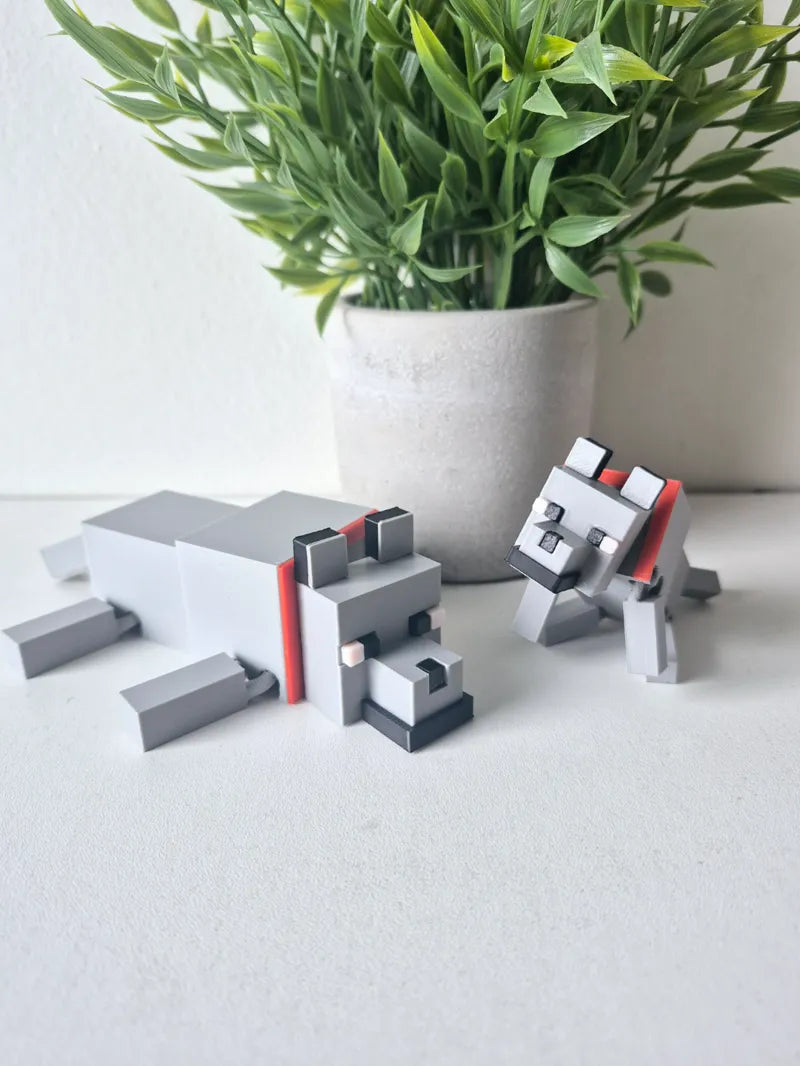 Minecraft wolf articulated