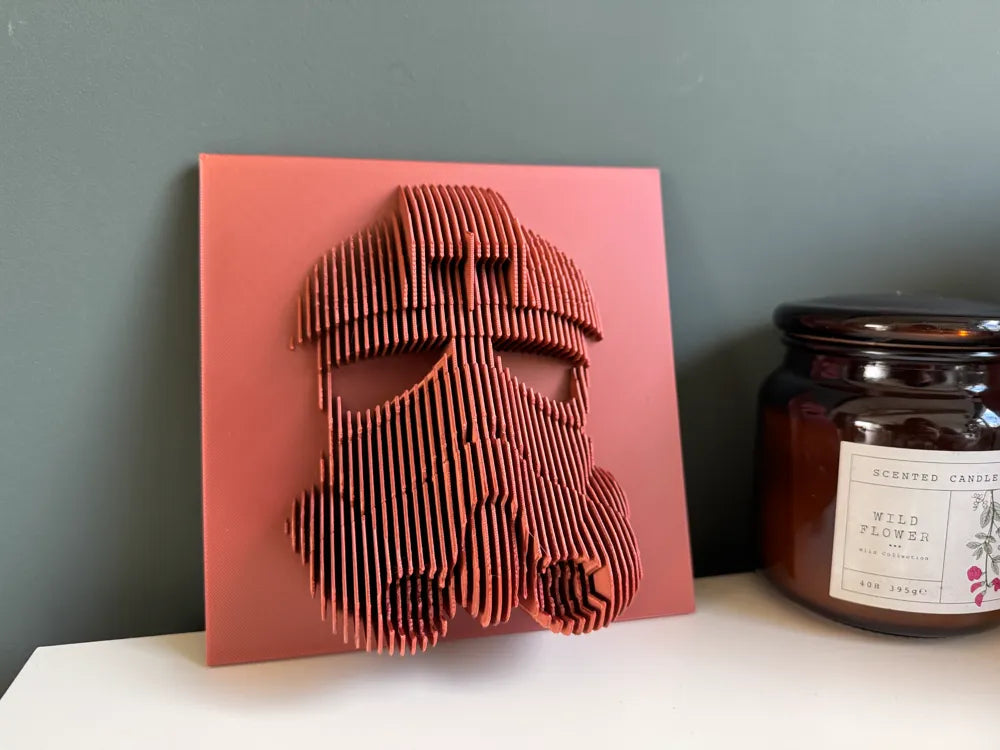 Tie Fighter layered sculpture