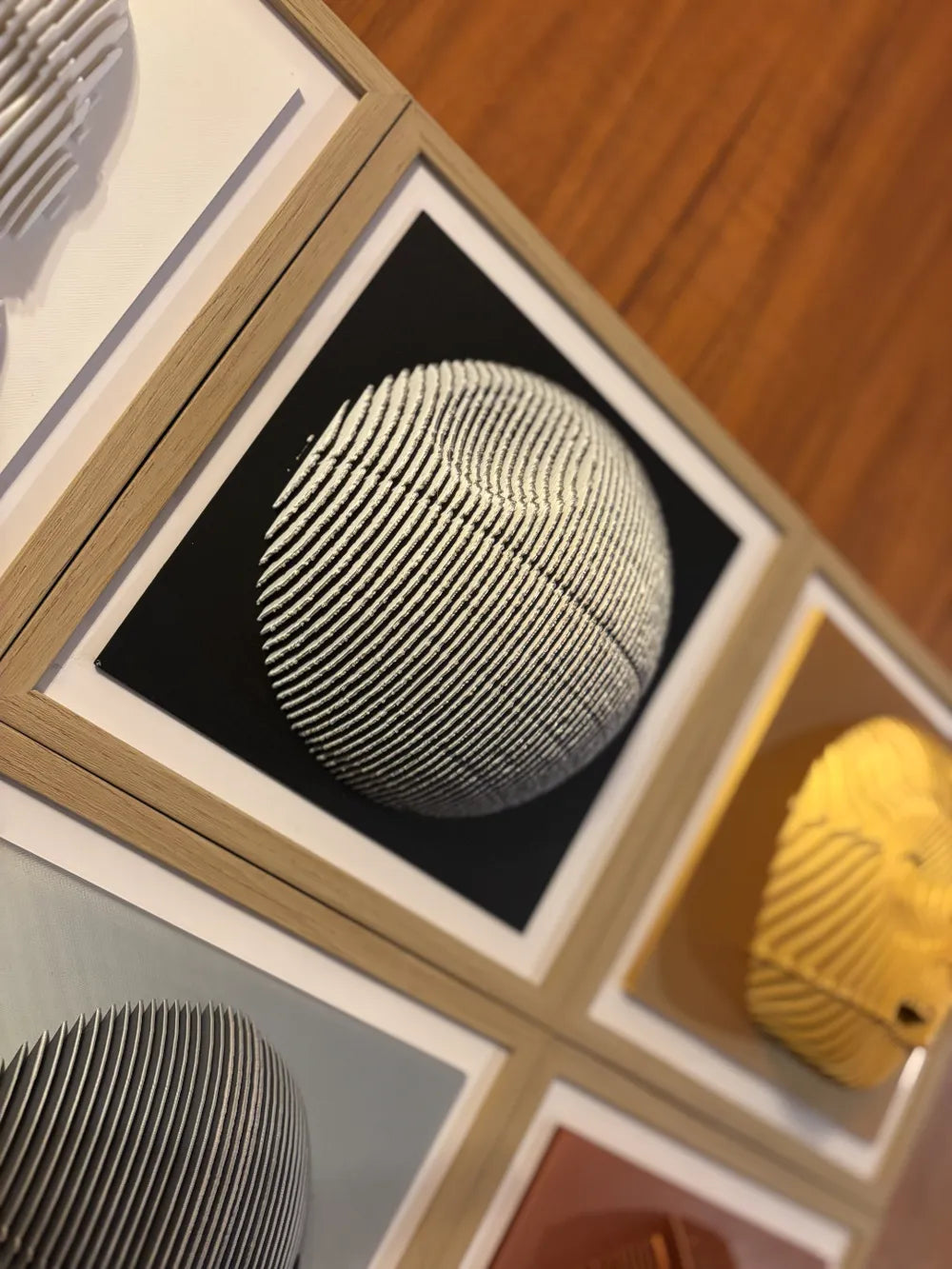 Death Star layered sculpture