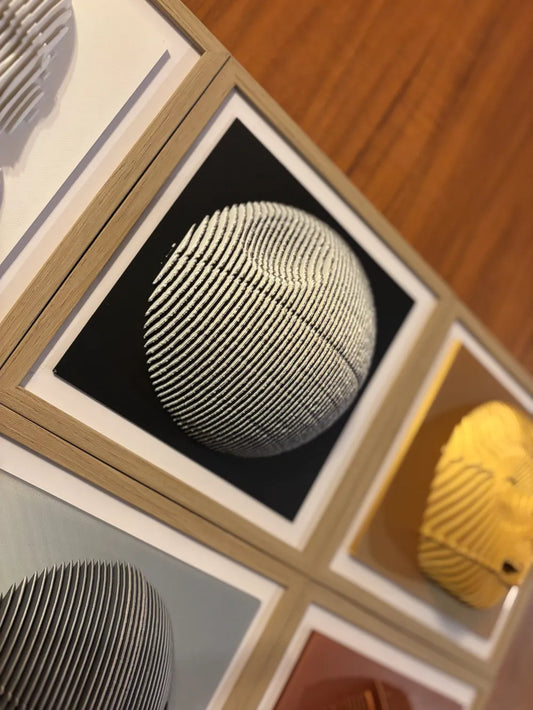 Death Star layered sculpture