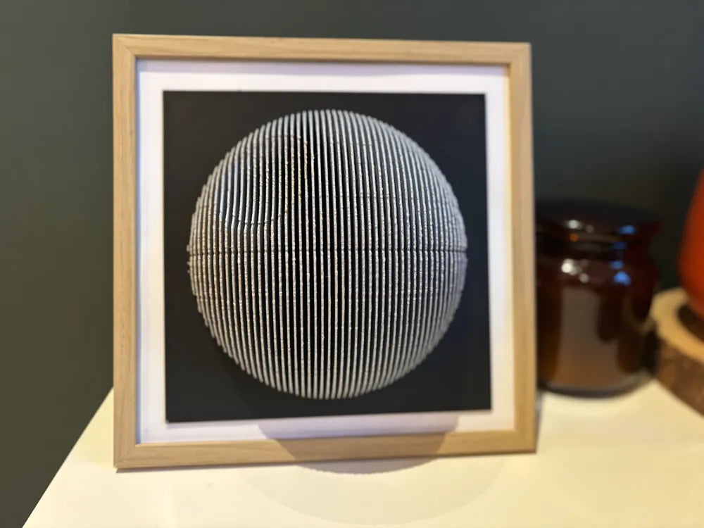 Death Star layered sculpture