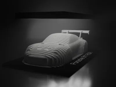 Porsche 911 RSR Layered Sculpture