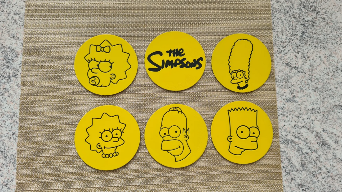 The Simpsons Coasters with Holder 6PCS