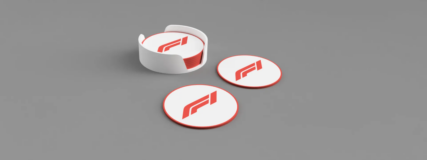 Formula 1 coaster, with F1 logo 4PCS