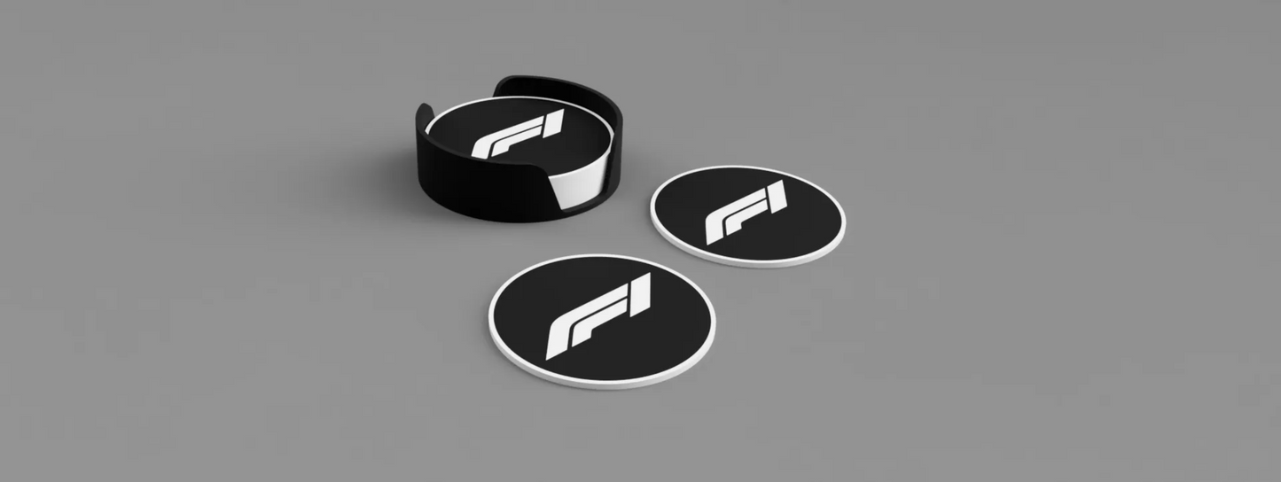 Formula 1 coaster, with F1 logo 4PCS